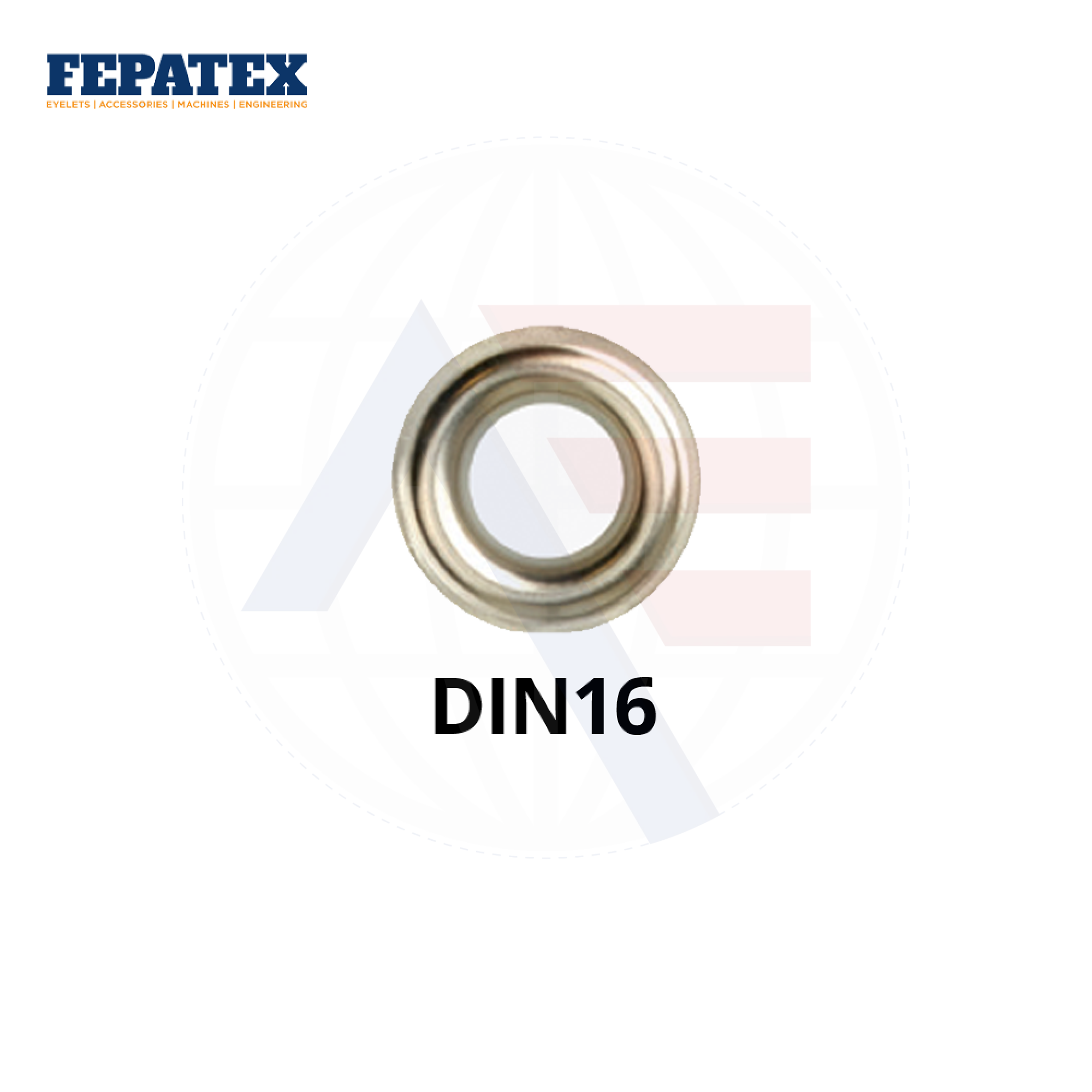 Fepatex Din 16Mm Eyelets (Pack Of 1000)