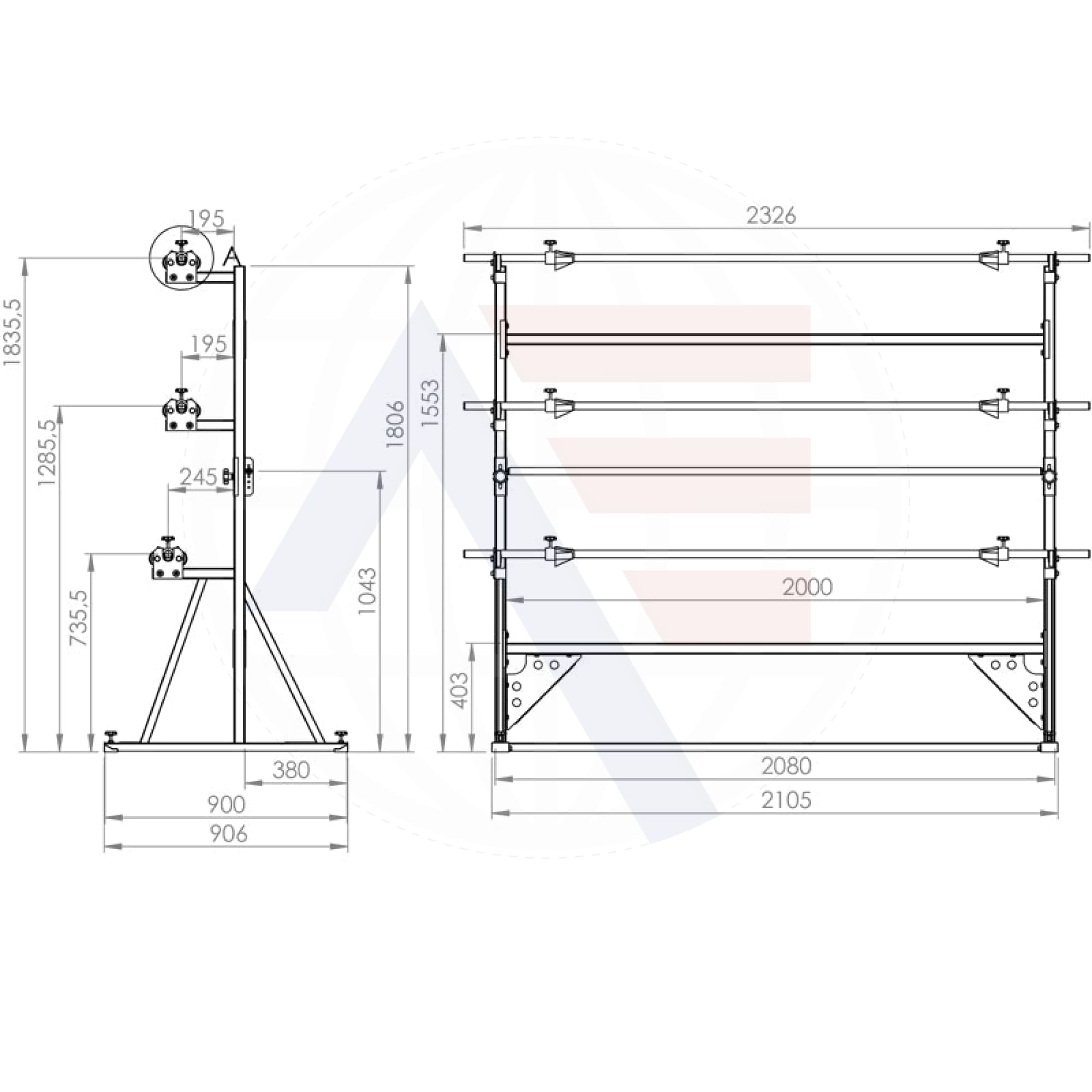 Rexel Ls-3 Roll Rack Material Handling