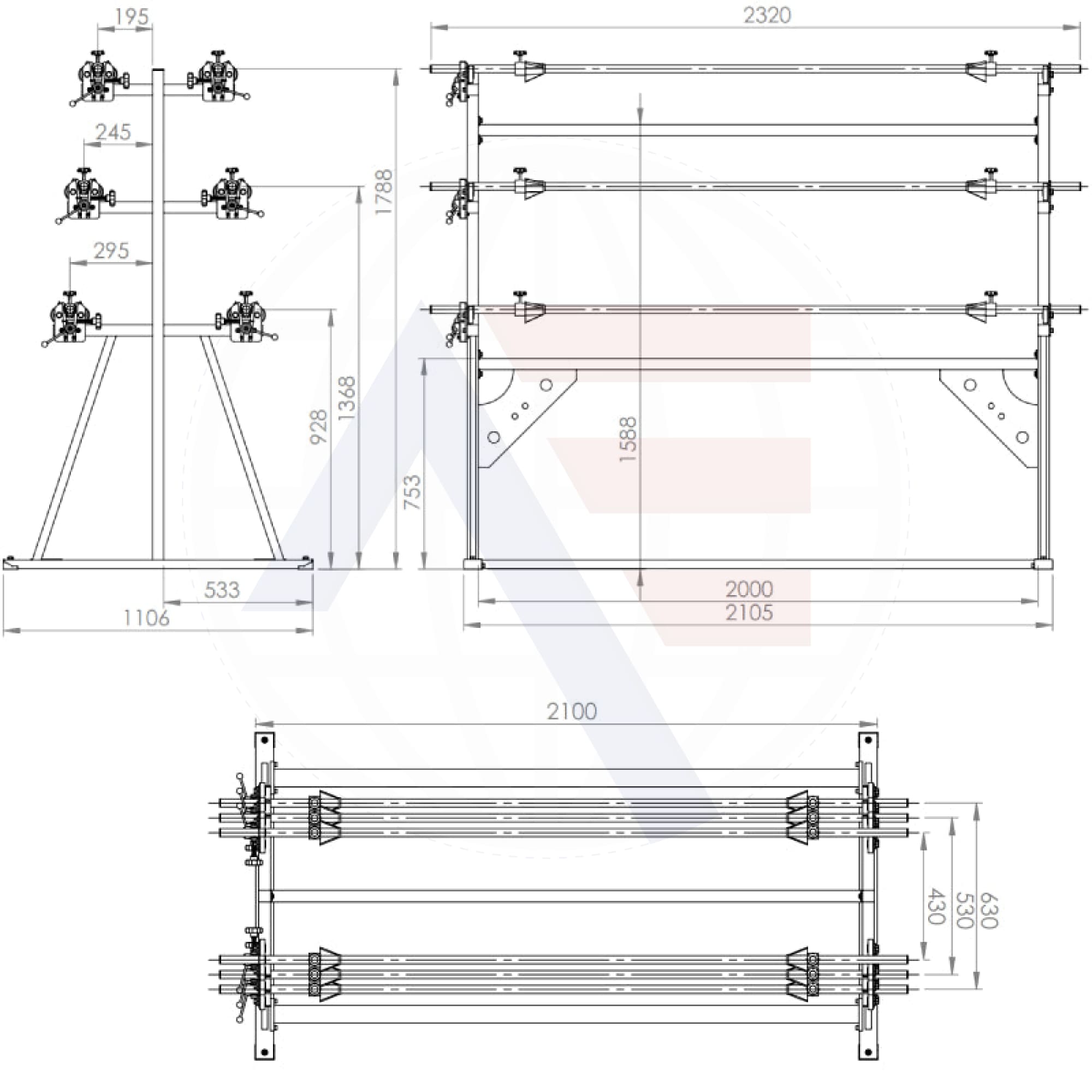 Rexel Ls-6 Roll Rack Material Handling